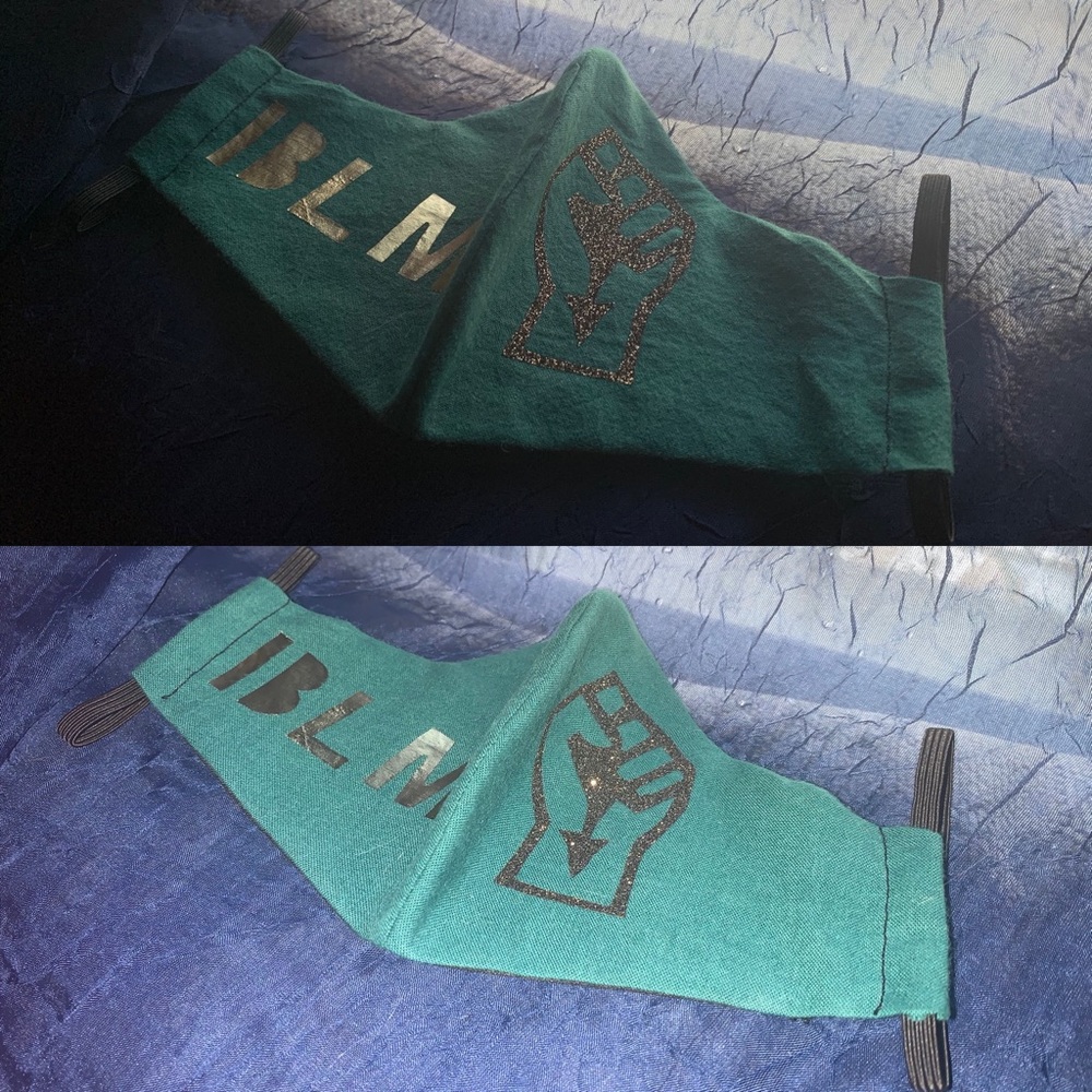 Green BLM facemasks